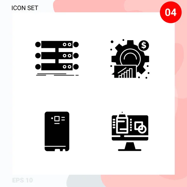 Conjunto Iconos Creativos Universales Simplemente Vector Ilustraciones Para Aplicaciones Web — Archivo Imágenes Vectoriales