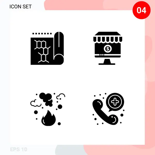 Creative Icons Set Design White Background — Stock Vector