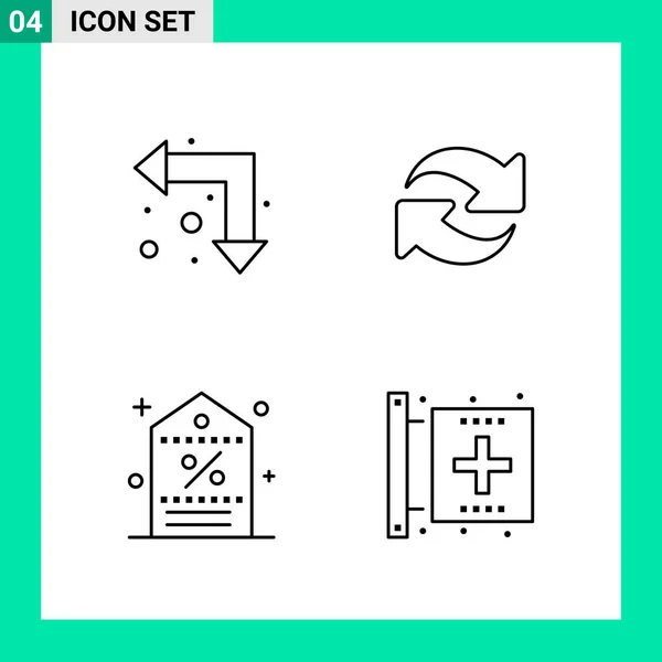 Conjunto Iconos Creativos Universales Simplemente Vector Ilustraciones Para Aplicaciones Web — Vector de stock