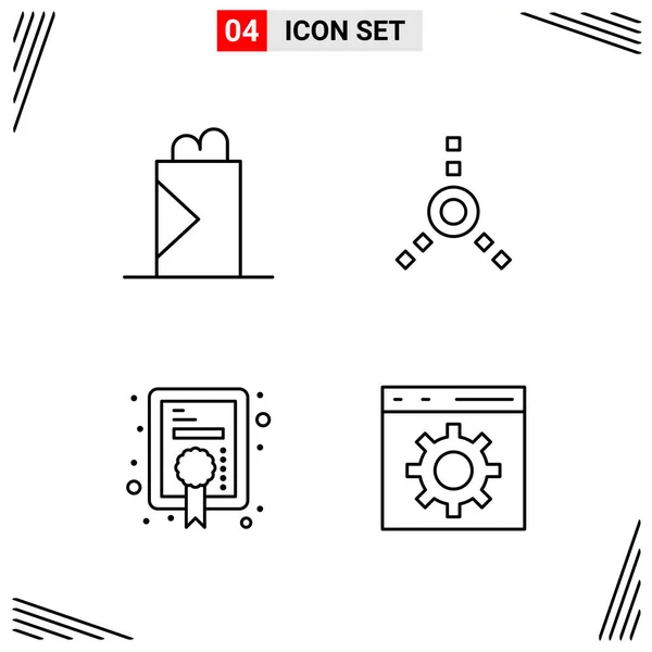 Conjunto Iconos Creativos Universales Simplemente Vector Ilustraciones Para Aplicaciones Web — Archivo Imágenes Vectoriales