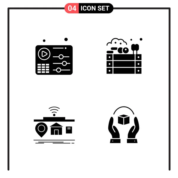 Set Dari Ikon Kreatif Universal Cukup Ilustrasi Vektor Untuk Aplikasi - Stok Vektor