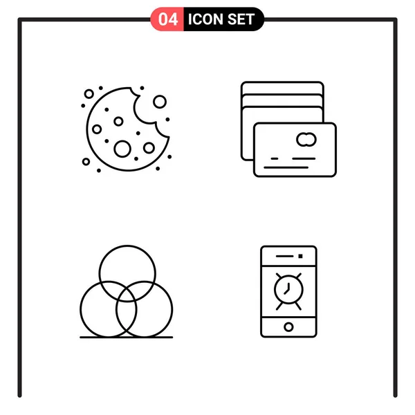 Set Universal Creative Icons Simply Vector Illustrations Web Mobile Apps — Stock Vector