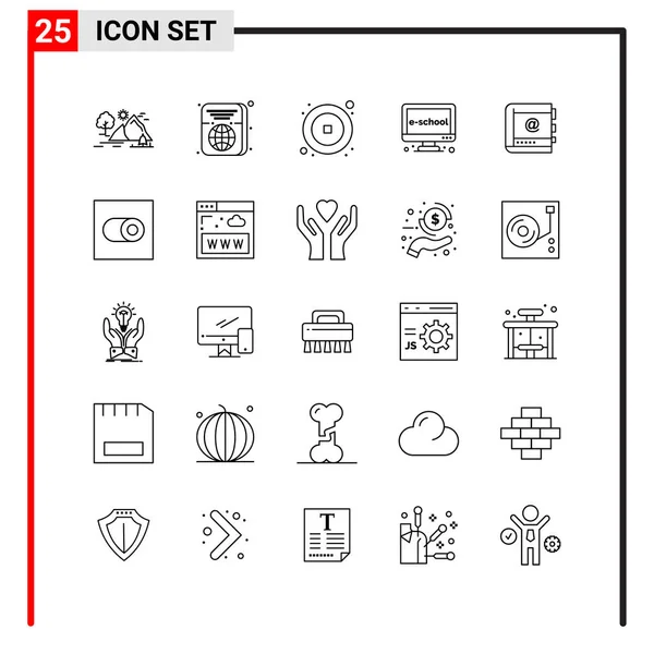 Set Universal Creative Icons Simply Vector Illustrations Web Mobile Apps — Stock Vector