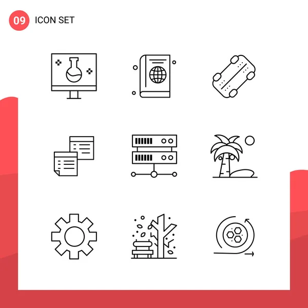 Conjunto de 16 iconos universales Vector de negocios — Vector de stock