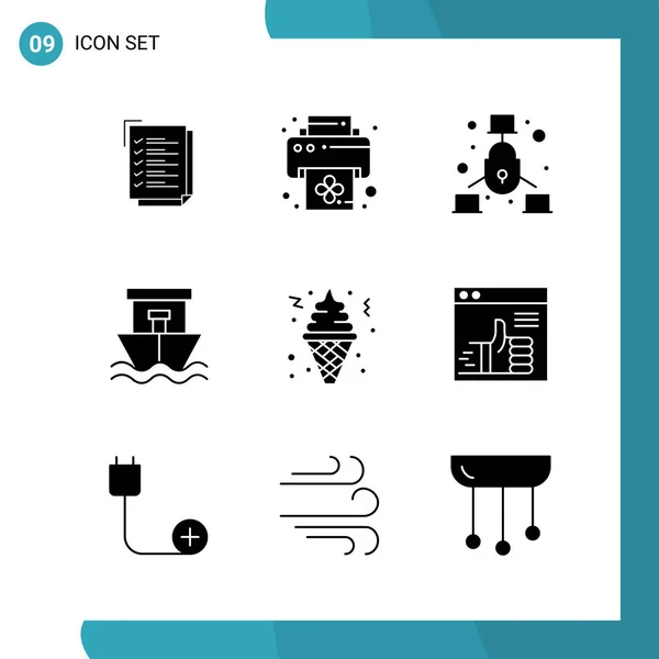 Conjunto Iconos Creativos Universales Simplemente Vector Ilustraciones Para Aplicaciones Web — Vector de stock