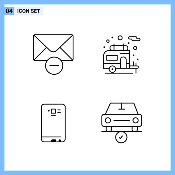 Conjunto Iconos Creativos Universales Simplemente Vector Ilustraciones Para Aplicaciones Web — Vector de stock