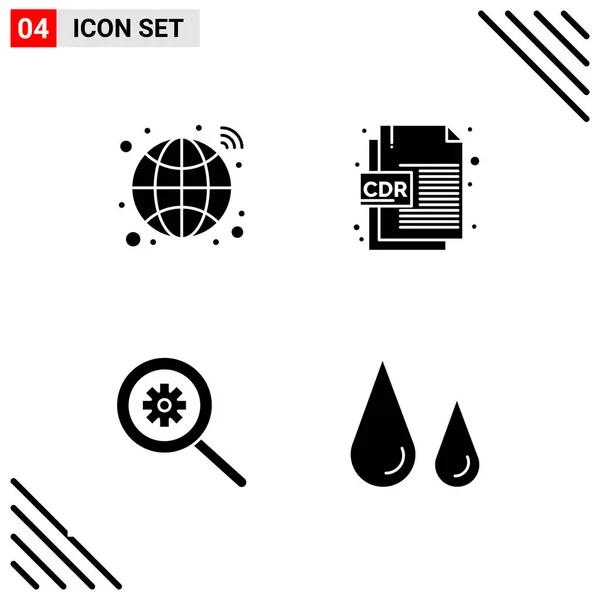 Conjunto Iconos Creativos Universales Simplemente Vector Ilustraciones Para Aplicaciones Web — Vector de stock