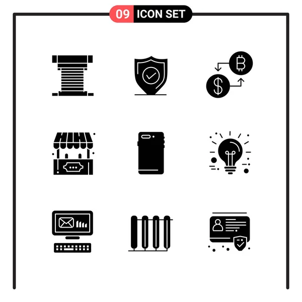 Conjunto Iconos Creativos Universales Simplemente Vector Ilustraciones Para Aplicaciones Web — Vector de stock