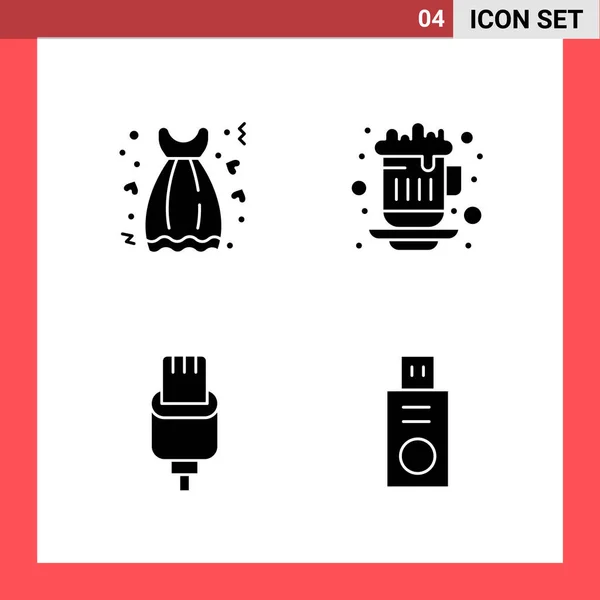 Conjunto Iconos Creativos Universales Simplemente Vector Ilustraciones Para Aplicaciones Web — Archivo Imágenes Vectoriales