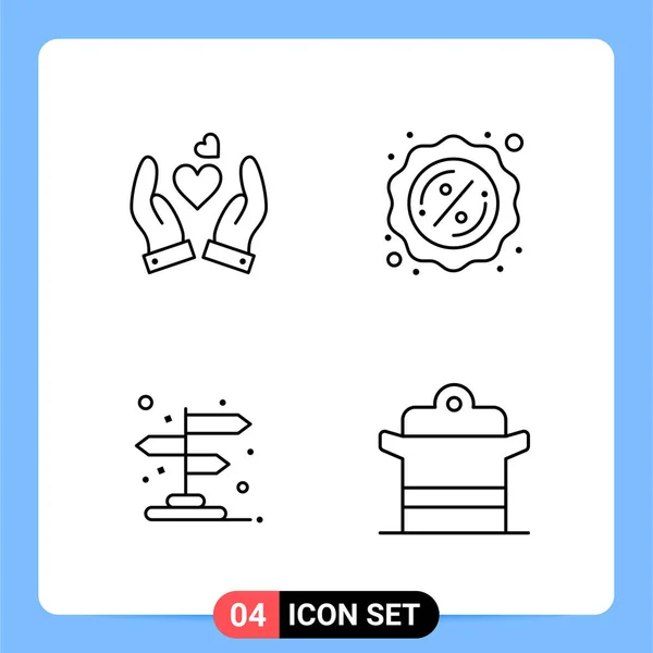 Conjunto Iconos Creativos Universales Simplemente Vector Ilustraciones Para Aplicaciones Web — Vector de stock