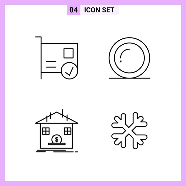 Set Universal Creative Icons Simply Vector Illustrations Web Mobile Apps — Stock Vector