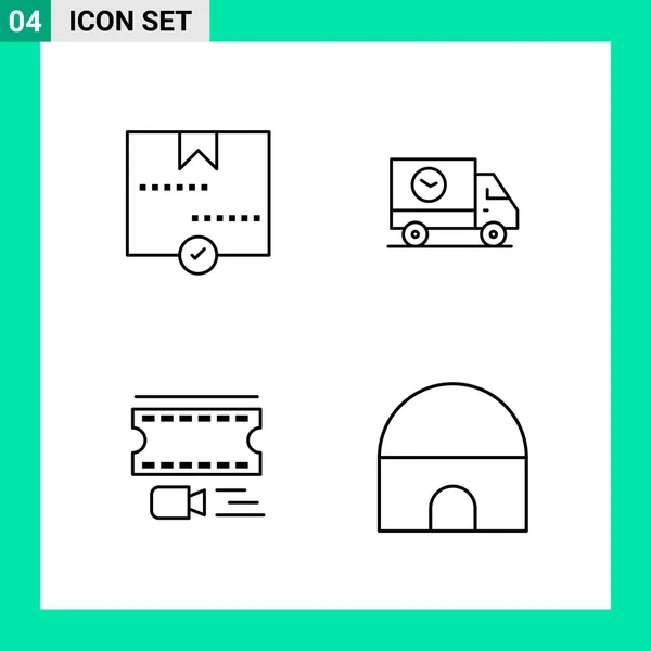 Conjunto Iconos Creativos Universales Simplemente Vector Ilustraciones Para Aplicaciones Web — Archivo Imágenes Vectoriales