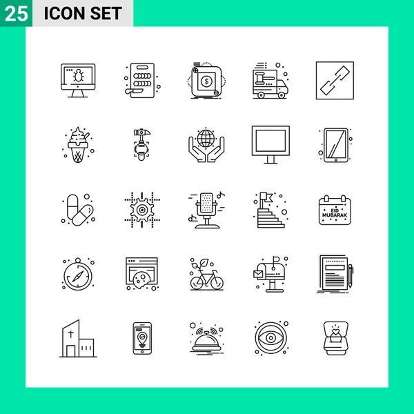 Set Universal Creative Icons Simply Vector Illustrations Web Mobile Apps — Stock Vector