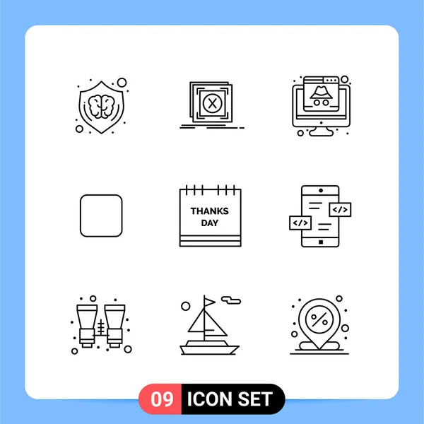 Conjunto Iconos Creativos Universales Simplemente Vector Ilustraciones Para Aplicaciones Web — Archivo Imágenes Vectoriales