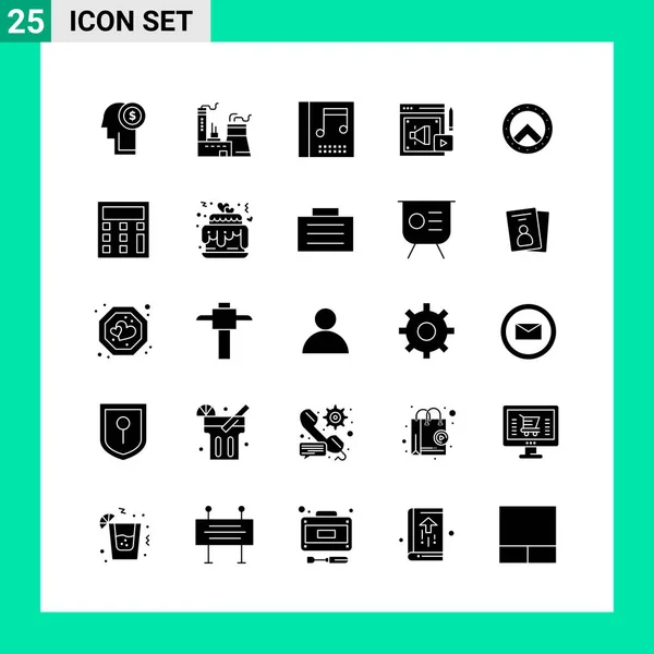 Conjunto Iconos Creativos Universales Simplemente Vector Ilustraciones Para Aplicaciones Web — Vector de stock