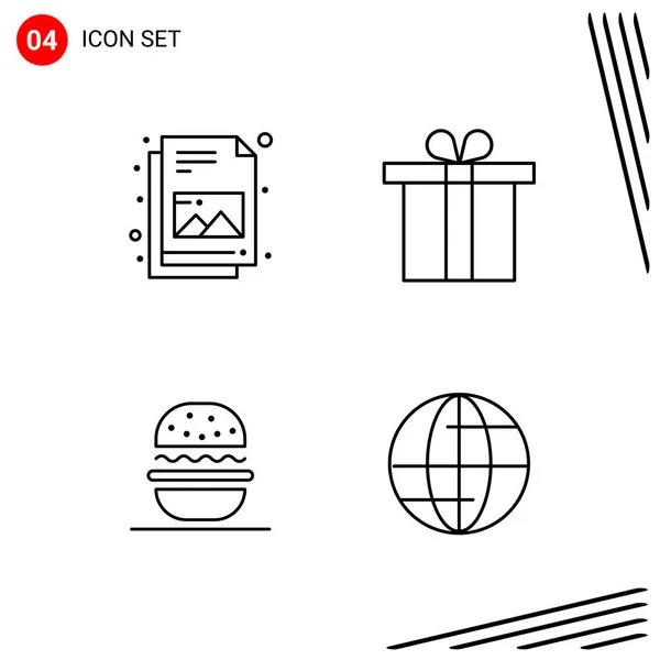 Set Universal Creative Icons Simply Vector Illustrations Web Mobile Apps — Stock Vector