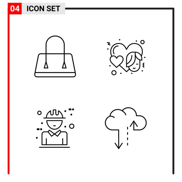 Set Universal Creative Icons Simply Vector Illustrations Web Mobile Apps — Stock Vector