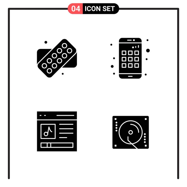 Set Universal Creative Icons Vector Illustration — Stock Vector