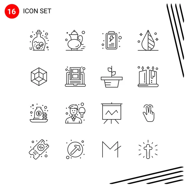 Conjunto Iconos Creativos Universales Simplemente Vector Ilustraciones Para Aplicaciones Web — Vector de stock