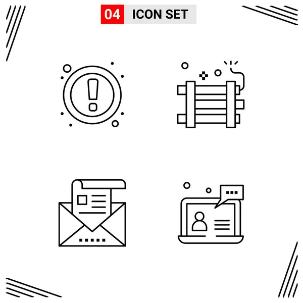 Conjunto Iconos Creativos Universales Simplemente Vector Ilustraciones Para Aplicaciones Web — Vector de stock