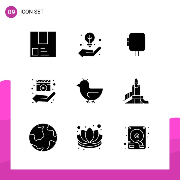 Conjunto Iconos Creativos Universales Simplemente Vector Ilustraciones Para Aplicaciones Web — Vector de stock