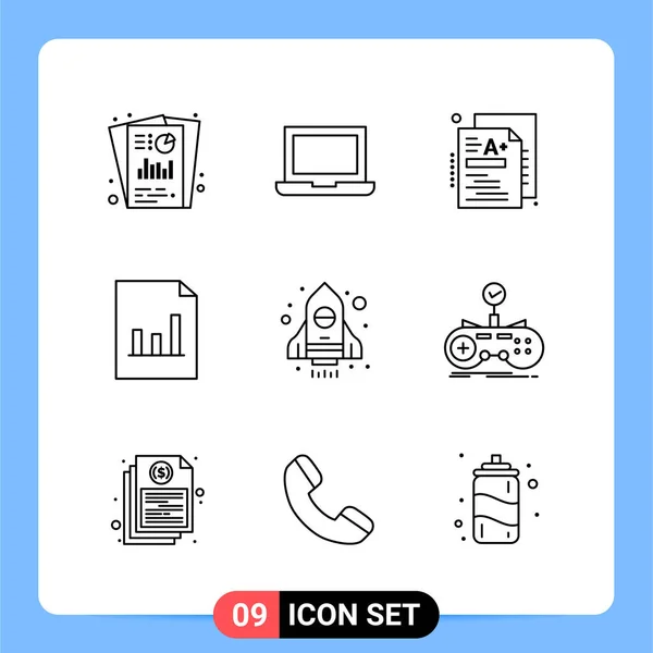 Conjunto Iconos Creativos Universales Simplemente Vector Ilustraciones Para Aplicaciones Web — Vector de stock