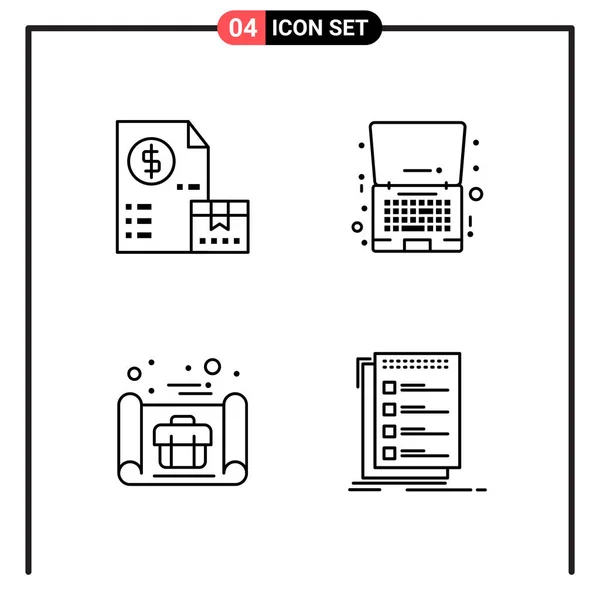 Conjunto Iconos Creativos Universales Simplemente Vector Ilustraciones Para Aplicaciones Web — Vector de stock