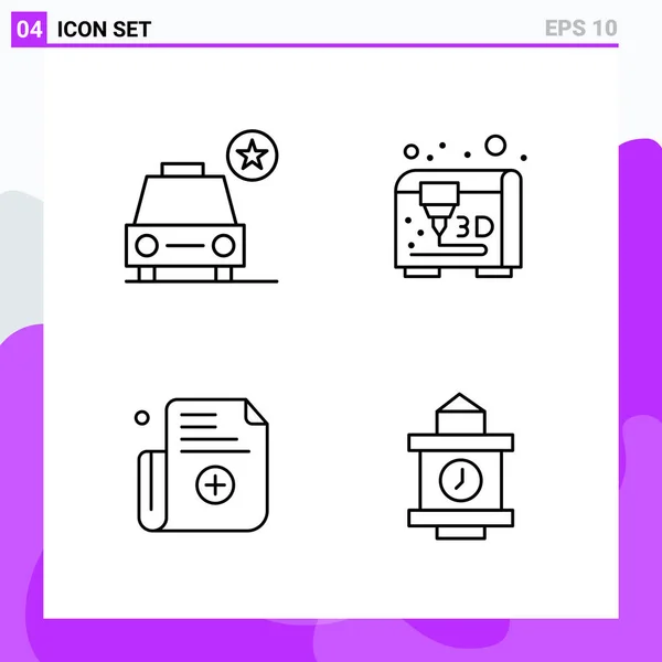 Conjunto Iconos Creativos Universales Simplemente Vector Ilustraciones Para Aplicaciones Web — Vector de stock