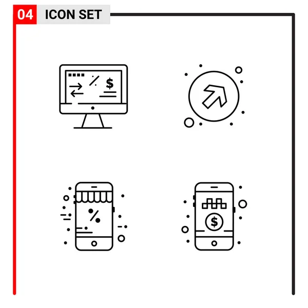 Set Universeller Kreativer Symbole Vektor Illustration — Stockvektor