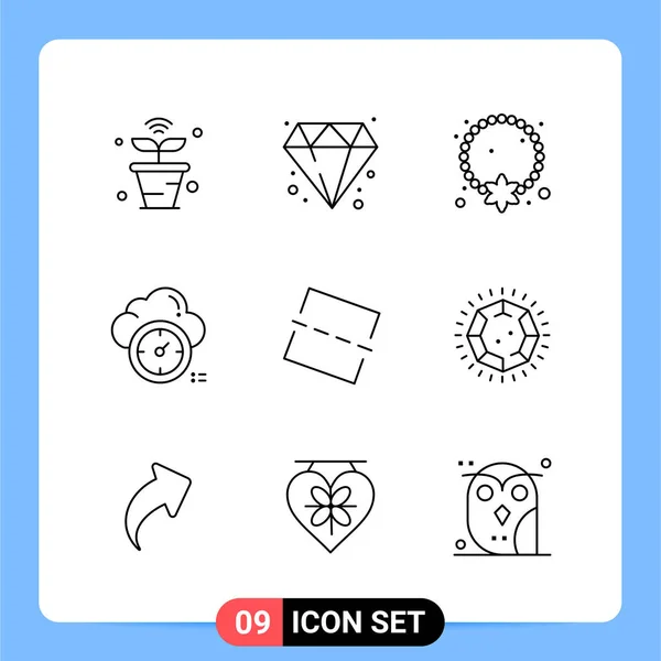 Conjunto Iconos Creativos Universales Simplemente Vector Ilustraciones Para Aplicaciones Web — Vector de stock