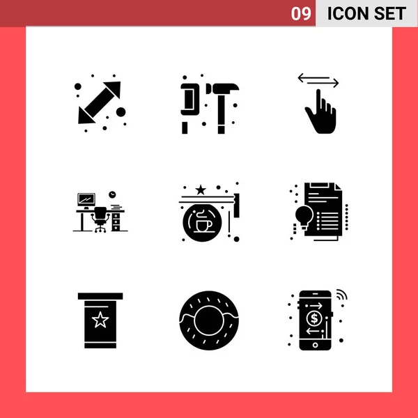 Set Universele Creatieve Iconen Vectorillustratie — Stockvector