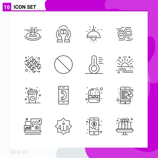 Conjunto Iconos Creativos Universales Simplemente Vector Ilustraciones Para Aplicaciones Web — Archivo Imágenes Vectoriales