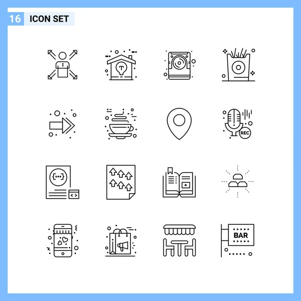 Set Universal Creative Icons Simply Vector Illustrations Web Mobile Apps — Stock Vector