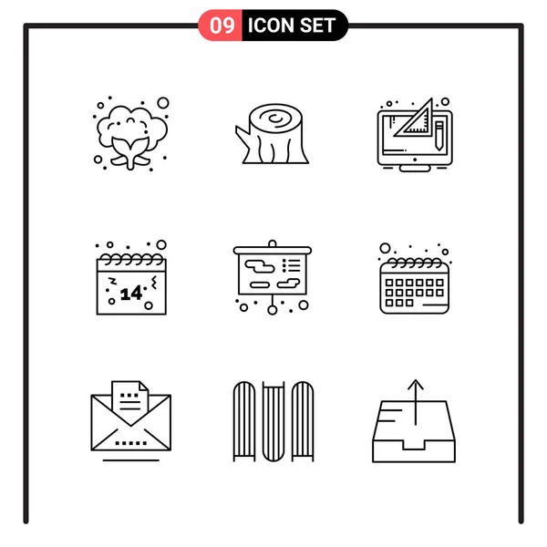 Conjunto Iconos Creativos Universales Simplemente Vector Ilustraciones Para Aplicaciones Web — Vector de stock