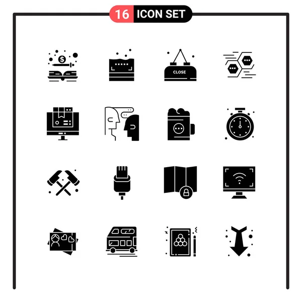 Conjunto Iconos Creativos Universales Ilustración Vectorial — Archivo Imágenes Vectoriales