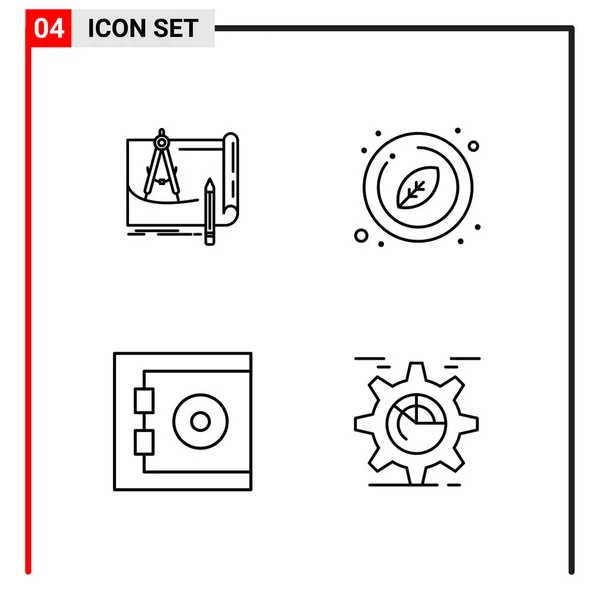 Set Universeller Kreativer Symbole Einfach Vektorillustrationen Für Web Und Mobile — Stockvektor