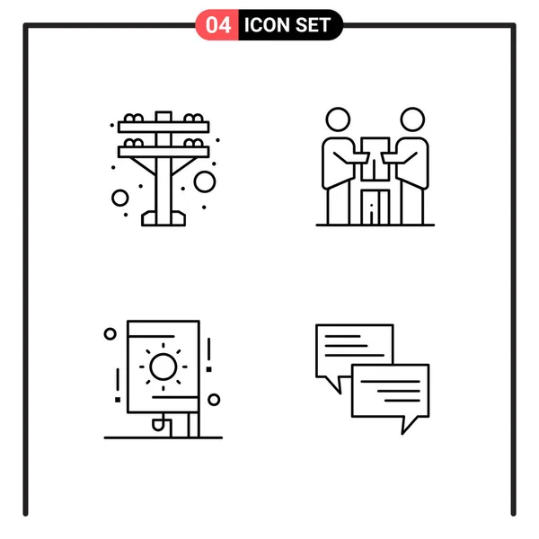 Set Universal Creative Icons Simply Vector Illustrations Web Mobile Apps — Stock Vector