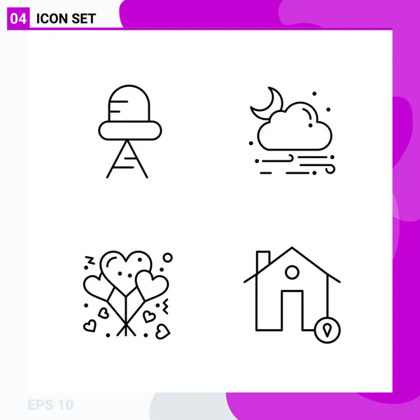 Set Universal Creative Icons Simply Vector Illustrations Web Mobile Apps — Stock Vector