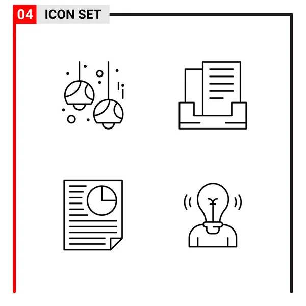 Set Universeller Kreativer Symbole Einfach Vektorillustrationen Für Web Und Mobile — Stockvektor