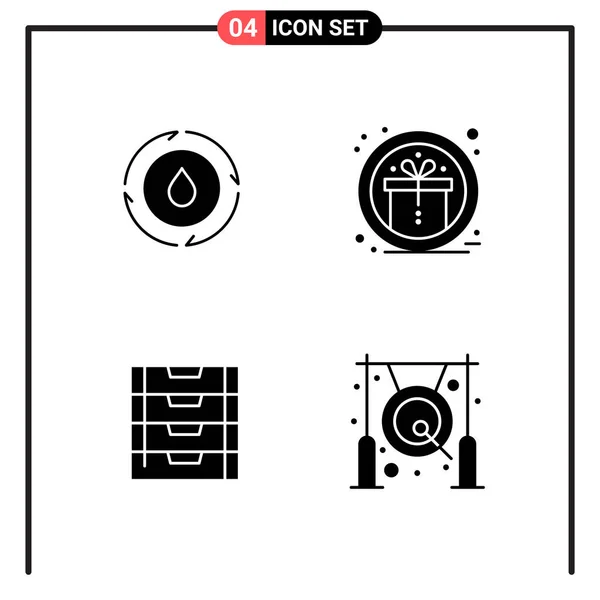 Conjunto Iconos Creativos Universales Simplemente Vector Ilustraciones Para Aplicaciones Web — Archivo Imágenes Vectoriales