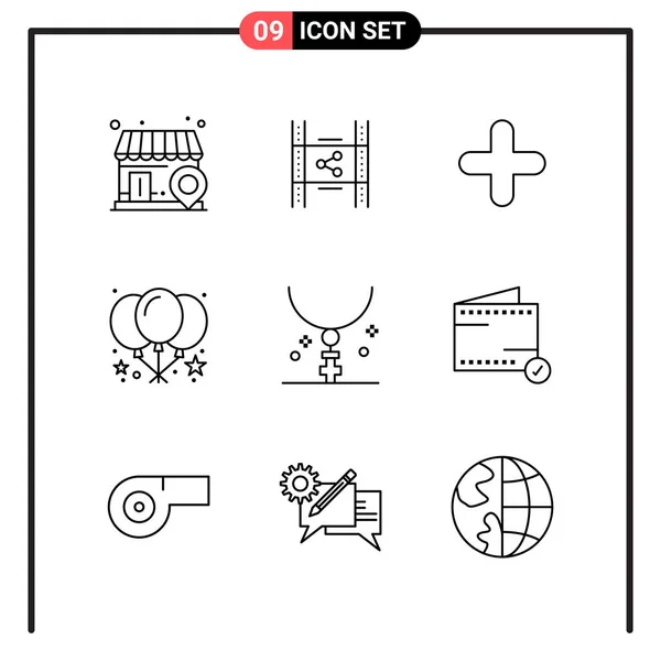 Set Universal Creative Icons Simply Vector Illustrations Web Mobile Apps — Stock Vector