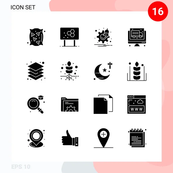 Conjunto Iconos Creativos Universales Simplemente Vector Ilustraciones Para Aplicaciones Web — Vector de stock