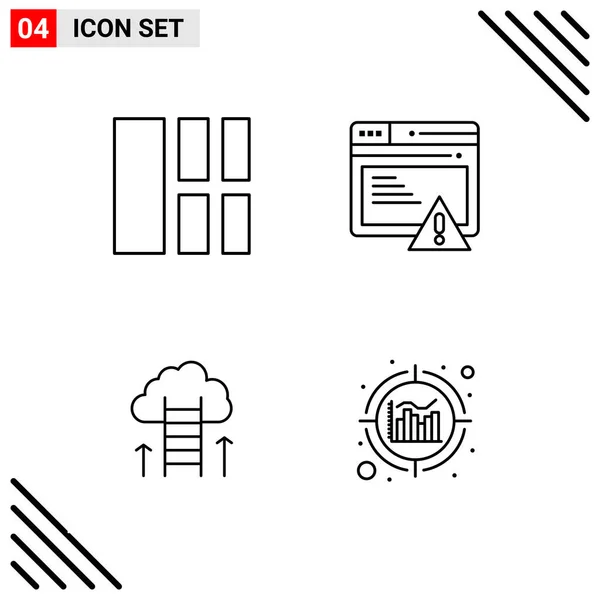 Set Universal Creative Icons Simply Vector Illustrations Web Mobile Apps — Stock Vector