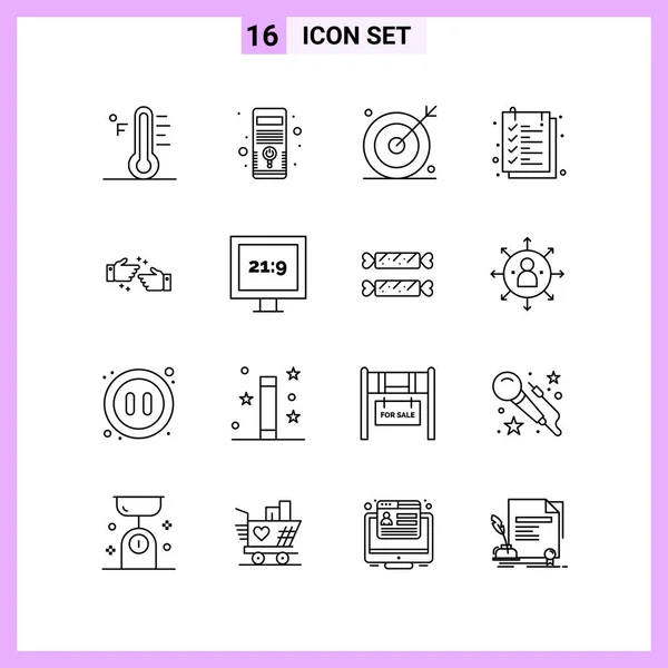 Set Universal Creative Icons Simply Vector Illustrations Web Mobile Apps — Stock Vector