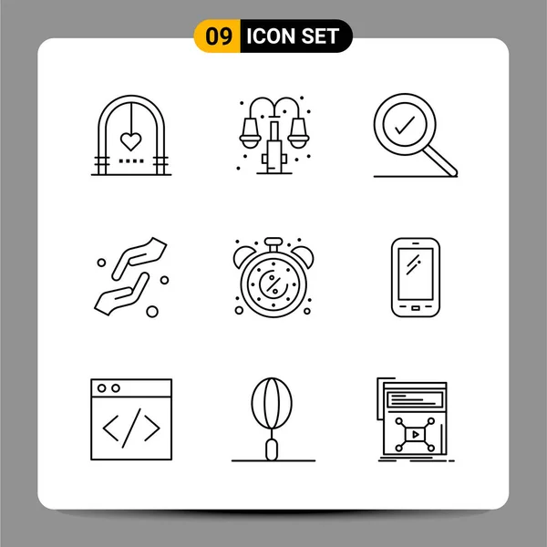 Conjunto Iconos Creativos Universales Simplemente Vector Ilustraciones Para Aplicaciones Web — Vector de stock