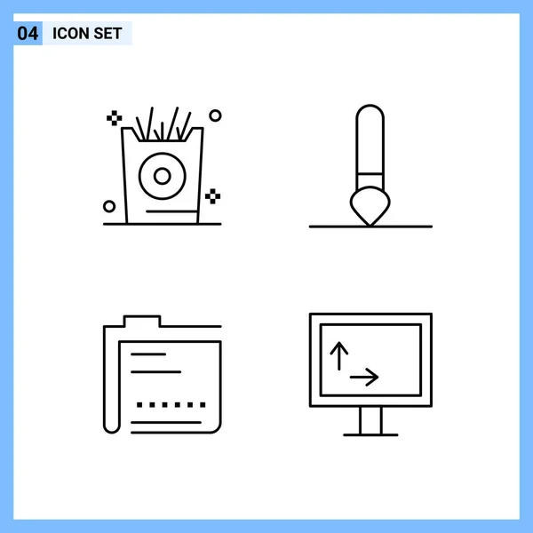 Conjunto Iconos Creativos Universales Simplemente Vector Ilustraciones Para Aplicaciones Web — Vector de stock