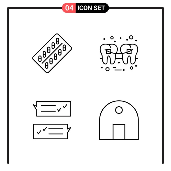 Set Universal Creative Icons Simply Vector Illustrations Web Mobile Apps — Stock Vector