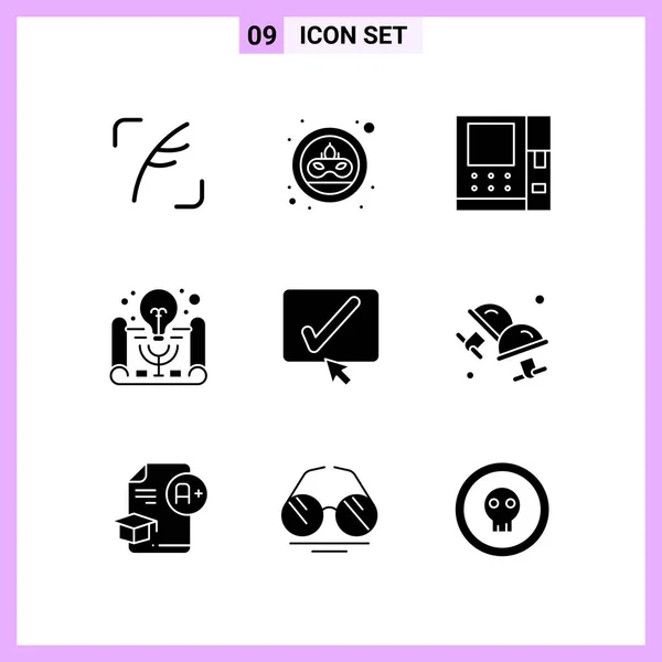 Conjunto Iconos Creativos Universales Simplemente Vector Ilustraciones Para Aplicaciones Web — Vector de stock