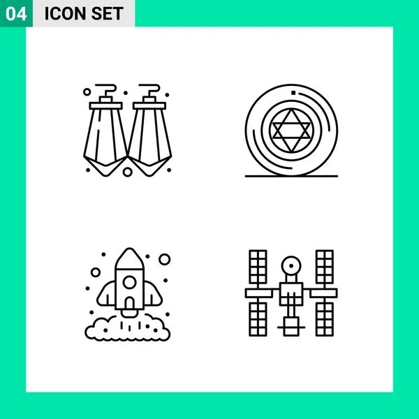 Conjunto Iconos Creativos Universales Simplemente Vector Ilustraciones Para Aplicaciones Web — Vector de stock