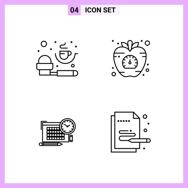 Conjunto Iconos Creativos Universales Simplemente Vector Ilustraciones Para Aplicaciones Web — Vector de stock